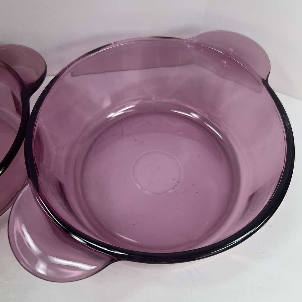 Corning Visions Casserole Dish Set Amethyst Purple Excellent Vintage 1174 1148 - Picture 3 of 11